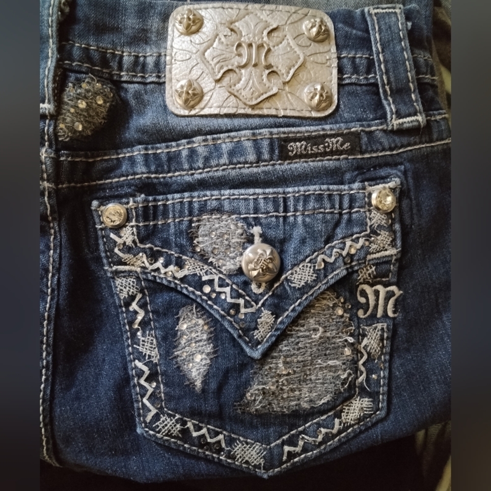 Miss Me Dark Blue Jeans Bootcut 27x33